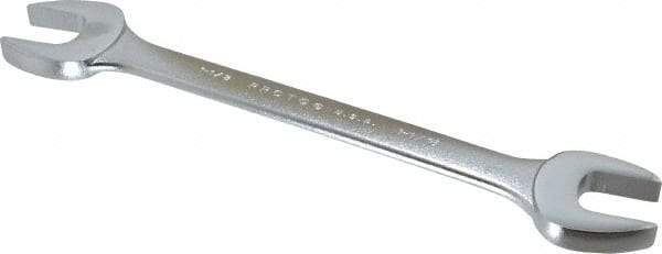 Proto - 1-1/16" x 1-1/8" Standard Open End Wrench - 12-5/8" OAL, Double End, Satin Finish, 15° Head Angle - Benchmark Tooling