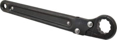 Proto - 7/8", Black Finish, Ratcheting Flare Nut Wrench - 12 Points, 9-3/8" OAL, Steel, Single End Head - Benchmark Tooling
