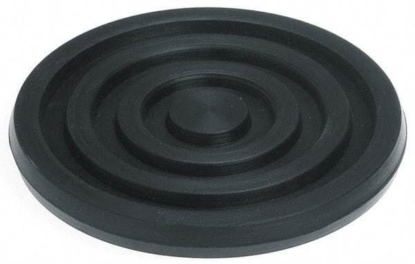 Mason Ind. - 3/8" Thick, 4" Diam, Nitrile, Machinery Leveling Pad & Mat - 500 Lb Max Load, Black - Benchmark Tooling