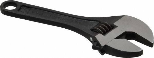 Proto - 1/2" Jaw Capacity, 4" Locking Adjustable Wrench - Steel, Black Finish - Benchmark Tooling