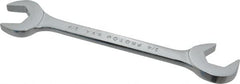 Proto - 3/4" Standard Open End Wrench - 7" OAL, Double End, Chrome Finish, 15° & 60° Head Angle - Benchmark Tooling
