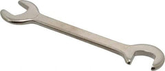 Proto - 1/2" Stubby Open End Wrench - 4-7/16" OAL, Double End, Satin Finish, 15° & 75° Head Angle - Benchmark Tooling
