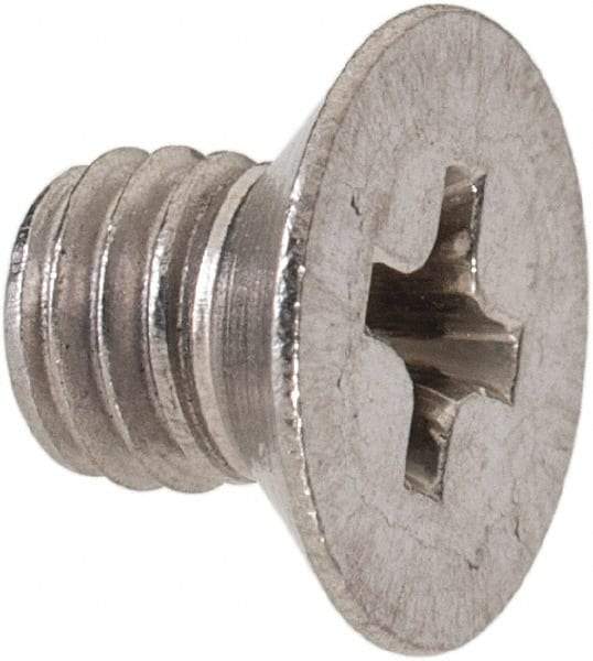 Value Collection - M5x0.80 Metric Coarse, 6mm OAL Phillips Drive Machine Screw - Flat Head, Grade 18-8 & A2 Stainless Steel, Uncoated, Without Washer - Benchmark Tooling