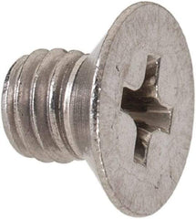 Value Collection - M5x0.80 Metric Coarse, 6mm OAL Phillips Drive Machine Screw - Flat Head, Grade 18-8 & A2 Stainless Steel, Uncoated, Without Washer - Benchmark Tooling