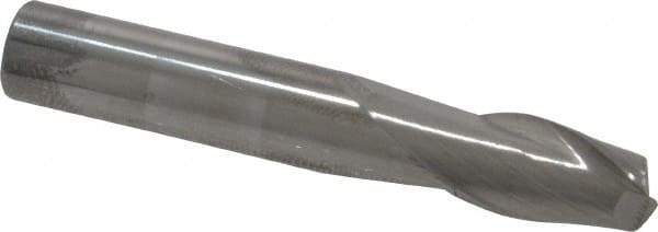 Atrax - 5/16", 1/2" LOC, 5/16" Shank Diam, 2" OAL, 2 Flute, Solid Carbide Square End Mill - Single End, Uncoated, Spiral Flute, 30° Helix, Centercutting, Right Hand Cut - Benchmark Tooling