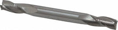 Atrax - 1/4", 1/2" LOC, 1/4" Shank Diam, 2-1/2" OAL, 3 Flute, Solid Carbide Square End Mill - Double End, Uncoated, Spiral Flute, 30° Helix, Centercutting - Benchmark Tooling