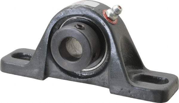 Browning - 5/8" ID, 4-7/8" OAL x 2-3/32" OAH Pillow Block - 1,444 Lb Static Cap, 2,611 Lb Dyn Cap, 3-5/8" Btw Mnt Hole Ctrs, 1-1/16" Base-to-Ctr Ht, Cast Iron - Benchmark Tooling