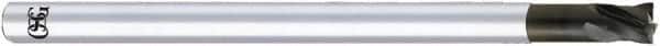 OSG - 1/4", 1/4" LOC, 1/4" Shank Diam, 4" OAL, 4 Flute, Solid Carbide Square End Mill - Single End, Diamond Finish, 30° Helix, Centercutting, Right Hand Cut, Right Hand Flute - Benchmark Tooling