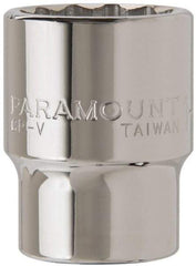 Paramount - 1-3/16", 3/4" Drive, Standard Hand Socket - 12 Points, 2-13/64" OAL - Benchmark Tooling
