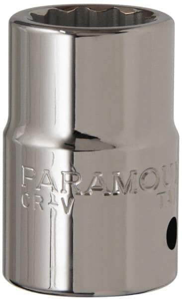 Paramount - 3/4" Drive, Standard Hand Socket - 12 Points, 2" OAL, Steel, Chrome Finish - Benchmark Tooling