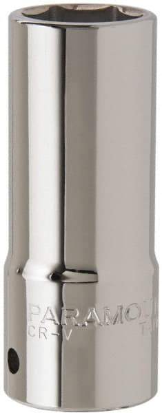 Paramount - 15/16", 3/4" Drive, Deep Hand Socket - 6 Points, 3-1/2" OAL, Steel, Chrome Finish - Benchmark Tooling