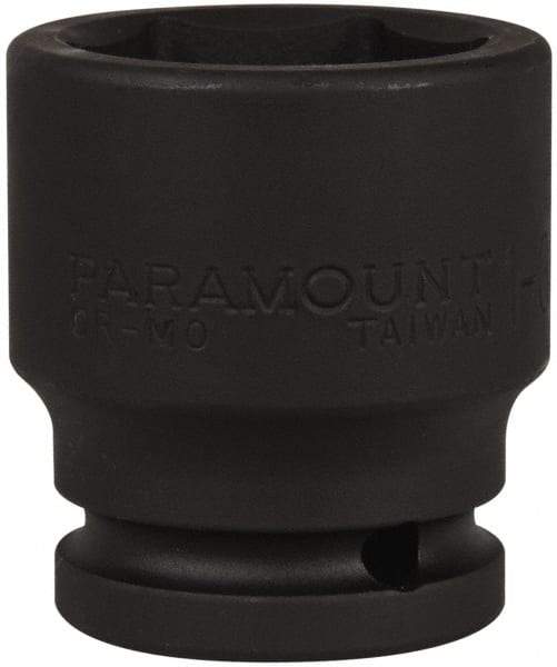 Paramount - 3/4" Drive 1-3/8" Standard Impact Socket - 6 Points, 2-1/4" OAL - Benchmark Tooling
