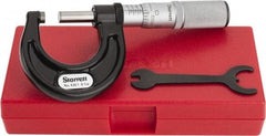 Starrett - 0 to 1" Range, 0.0001" Graduation, Mechanical Outside Micrometer - Friction Thimble, Accurate to 0.00005" - Benchmark Tooling
