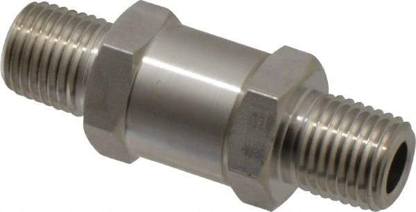 Ham-Let - 1/4" Stainless Steel Check Valve - Inline, MNPT x MNPT, 3,000 WOG - Benchmark Tooling
