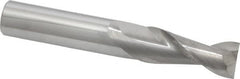 SGS - 1/2", 1-1/4" LOC, 1/2" Shank Diam, 3-1/4" OAL, 2 Flute, Solid Carbide Square End Mill - Single End, Uncoated, Spiral Flute, 35° Helix, Centercutting, Right Hand Cut, Right Hand Flute, Series 47 - Benchmark Tooling
