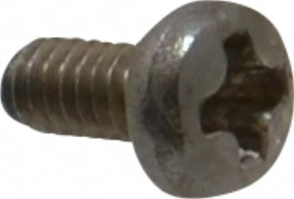 Value Collection - M2x0.40 Metric Coarse, 4mm Length Under Head Phillips Drive Machine Screw - Pan Head, Grade 18-8 & A2 Stainless Steel, Uncoated, Without Washer - Benchmark Tooling