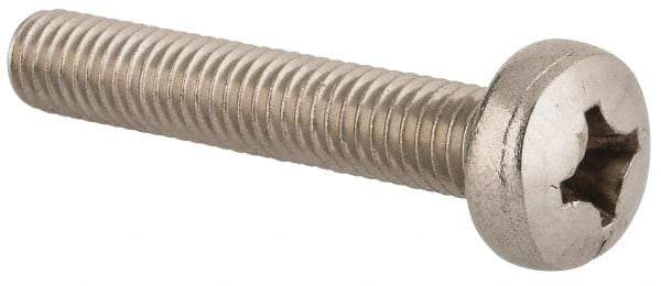 Value Collection - M6x1.00 Metric Coarse, 35mm Length Under Head Phillips Drive Machine Screw - Pan Head, Grade 18-8 & A2 Stainless Steel, Uncoated, Without Washer - Benchmark Tooling