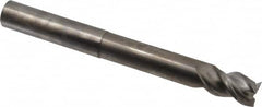 Niagara Cutter - 3/4", 1" LOC, 3/4" Shank Diam, 7" OAL, 3 Flute, Solid Carbide Square End Mill - Single End, Uncoated, Spiral Flute, 45° Helix, Centercutting, Right Hand Cut, Right Hand Flute, Series AN345 - Benchmark Tooling