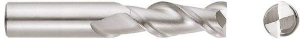 Niagara Cutter - 5/8", 3-3/4" LOC, 5/8" Shank Diam, 6" OAL, 2 Flute, Solid Carbide Square End Mill - Single End, TiCN Finish, Spiral Flute, 45° Helix, Centercutting, Right Hand Cut, Right Hand Flute, Series A245 - Benchmark Tooling