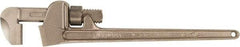 Ampco - 48" Aluminum Bronze Alloy Nonsparking Pipe Wrench - 7-9/16" Pipe Capacity - Benchmark Tooling