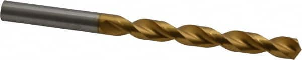 Guhring - 3/8" 130° Cobalt Jobber Drill - TiN Finish, Right Hand Cut, Parabolic Flute, Straight Shank, 133mm OAL, Standard Point - Benchmark Tooling