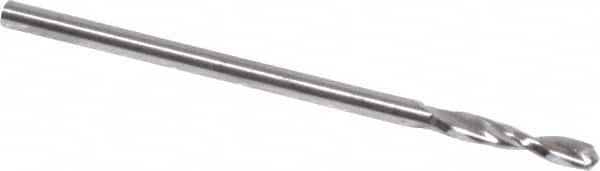 Guhring - 1/16" 130° Parabolic Flute High Speed Steel Screw Machine Drill Bit - Bright Finish, Right Hand Cut, 25/64" Flute Length, 1-11/32" OAL, Standard Point, Straight Shank - Benchmark Tooling
