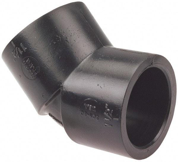 NIBCO - 3/4" Polypropylene Plastic Pipe 45° Elbow - Schedule 80, S x S End Connections - Benchmark Tooling