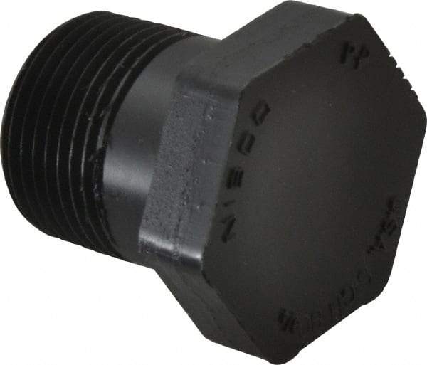 NIBCO - 3/4" Polypropylene Plastic Pipe Threaded Plug - Schedule 80, MPT End Connections - Benchmark Tooling