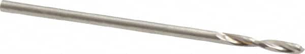 Guhring - 1.2mm 130° Parabolic Flute High Speed Steel Screw Machine Drill Bit - Bright Finish, Right Hand Cut, 7mm Flute Length, 28mm OAL, Standard Point, Straight Shank - Benchmark Tooling
