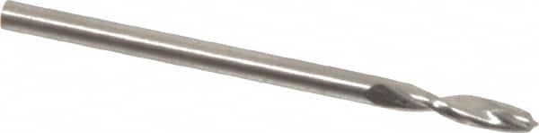 Guhring - 2.25mm 130° Parabolic Flute High Speed Steel Screw Machine Drill Bit - Bright Finish, Right Hand Cut, 13mm Flute Length, 40mm OAL, Standard Point, Straight Shank - Benchmark Tooling