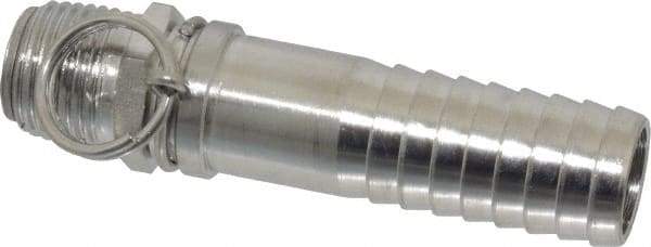 SuperKlean - NPT x 3/4" Hose Barb, Swivel Hose Adapter - Stainless Steel - Benchmark Tooling