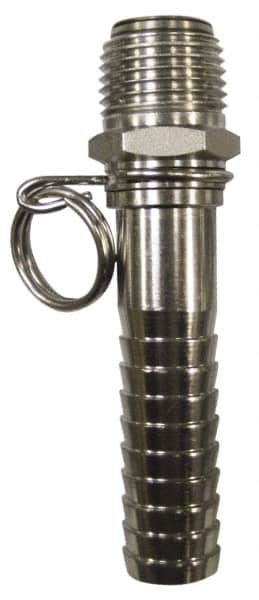 SuperKlean - NPT x 5/8" Hose Barb, Swivel Hose Adapter - Stainless Steel - Benchmark Tooling