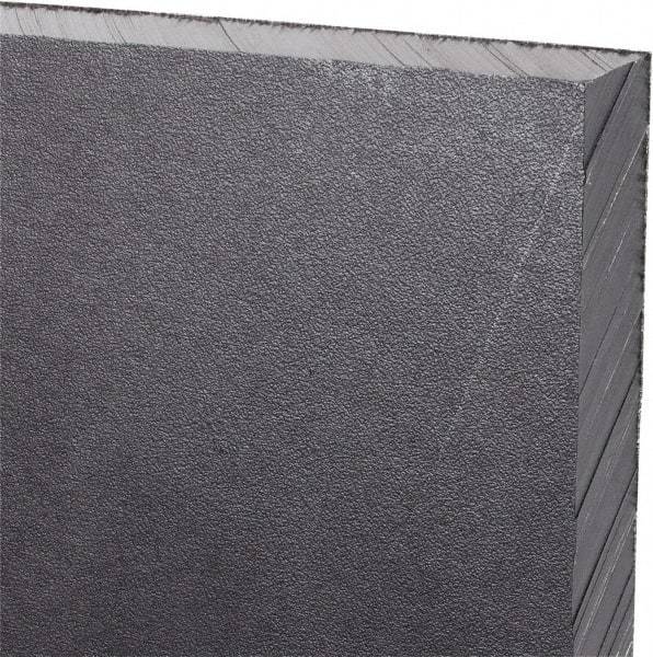 Made in USA - 1/2" Thick x 12" Wide x 3' Long, Polyethylene (UHMW) Sheet - Black, Antistatic Grade - Benchmark Tooling