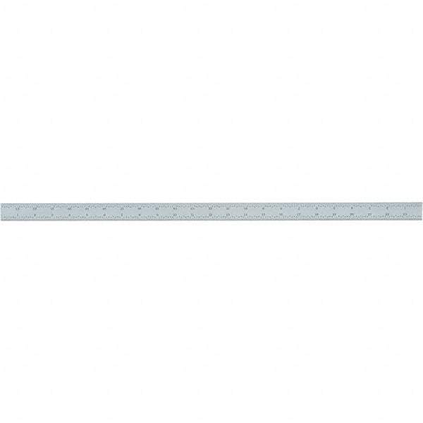 Starrett - 24 Inch Long Blade, 4R Graduation Combination Square Blade - Uncoated, Steel, 1/64, 1/32 1/16 and 1/8 Inch Graduation - Benchmark Tooling