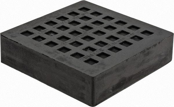 Mason Ind. - 4" Long x 4" Wide x 1" Thick, Rubber, Machinery Leveling Pad & Mat - 2,400 Lb Max Load - Benchmark Tooling