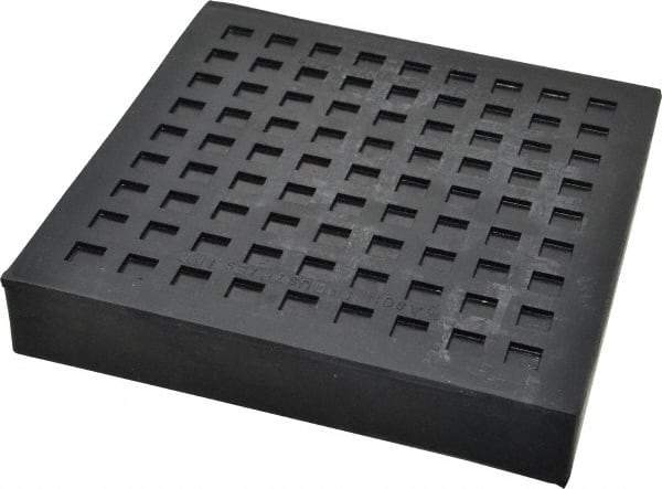 Mason Ind. - 6" Long x 6" Wide x 1" Thick, Rubber, Machinery Leveling Pad & Mat - 7,900 Lb Max Load - Benchmark Tooling