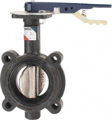 NIBCO - 3" Pipe, Lug Butterfly Valve - Lever Handle, Ductile Iron Body, Buna-N Seat, 250 WOG, Ductile Iron Disc, Stainless Steel Stem - Benchmark Tooling