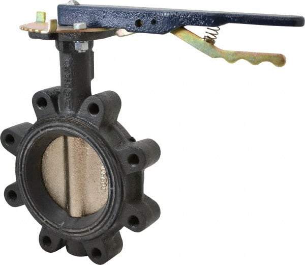NIBCO - 4" Pipe, Lug Butterfly Valve - Lever Handle, Ductile Iron Body, Buna-N Seat, 250 WOG, Ductile Iron Disc, Stainless Steel Stem - Benchmark Tooling