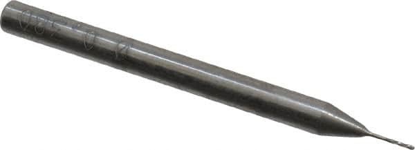 Magafor - 0.381mm Solid Carbide 4 Flute Chucking Reamer - Spiral Flute, 0.118" Straight Shank, 1/16" Flute Length, 1-17/32" OAL - Benchmark Tooling
