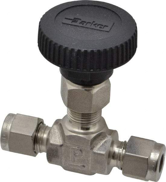 Parker - 5,000 Max psi, 1/4" Pipe, 316 Grade Stainless Steel, Inline Instrumentation Needle Valve - Benchmark Tooling
