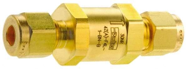 Parker - 3,000 Max psi, 3/8" Pipe, Brass Instrumentation Filter - Micro Rating 1, Viton Seal - Benchmark Tooling