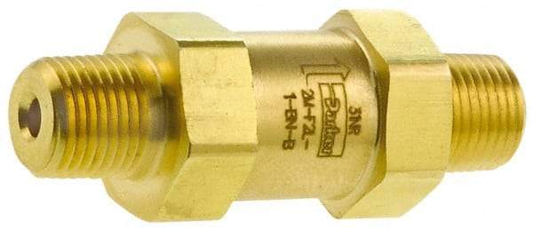 Parker - 3,000 Max psi, 1/8" Pipe, MNPT x MNPT End Connections, Brass Instrumentation Filter - Micro Rating 1, Viton Seal - Benchmark Tooling