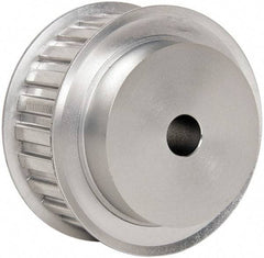 Power Drive - 24 Tooth, 1/2" Inside x 2.835" Outside Diam, Hub & Flange Timing Belt Pulley - 1" Belt Width, 2.865" Pitch Diam, 1-1/4" Face Width, Aluminum - Benchmark Tooling