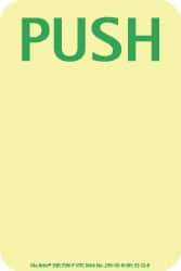 NMC - Push, Polyester Exit Sign - 4" Wide x 6" High, Glow-in-the-Dark - Benchmark Tooling