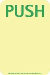 NMC - Push, Polyester Exit Sign - 4" Wide x 6" High, Glow-in-the-Dark - Benchmark Tooling
