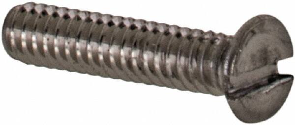 Value Collection - M1.6x0.35 Metric Coarse, 8mm OAL Slotted Drive Machine Screw - Flat Head, Grade 18-8 & A2 Stainless Steel, Uncoated, Without Washer - Benchmark Tooling