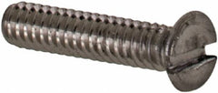 Value Collection - M1.6x0.35 Metric Coarse, 8mm OAL Slotted Drive Machine Screw - Flat Head, Grade 18-8 & A2 Stainless Steel, Uncoated, Without Washer - Benchmark Tooling