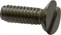 Value Collection - M2x0.40 Metric Coarse, 6mm OAL Slotted Drive Machine Screw - Flat Head, Grade 18-8 & A2 Stainless Steel, Uncoated, Without Washer - Benchmark Tooling