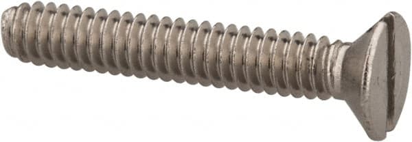 Value Collection - M2x0.40 Metric Coarse, 12mm OAL Slotted Drive Machine Screw - Flat Head, Grade 18-8 & A2 Stainless Steel, Uncoated, Without Washer - Benchmark Tooling