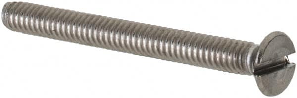 Value Collection - M2x0.40 Metric Coarse, 20mm OAL Slotted Drive Machine Screw - Flat Head, Grade 18-8 & A2 Stainless Steel, Uncoated, Without Washer - Benchmark Tooling